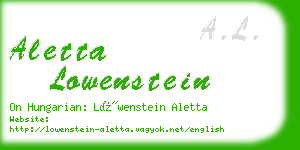aletta lowenstein business card